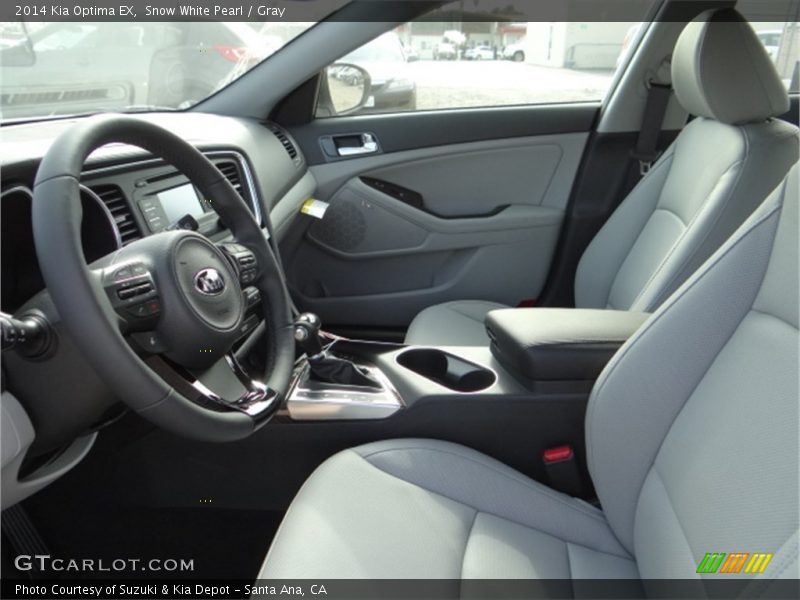 Snow White Pearl / Gray 2014 Kia Optima EX