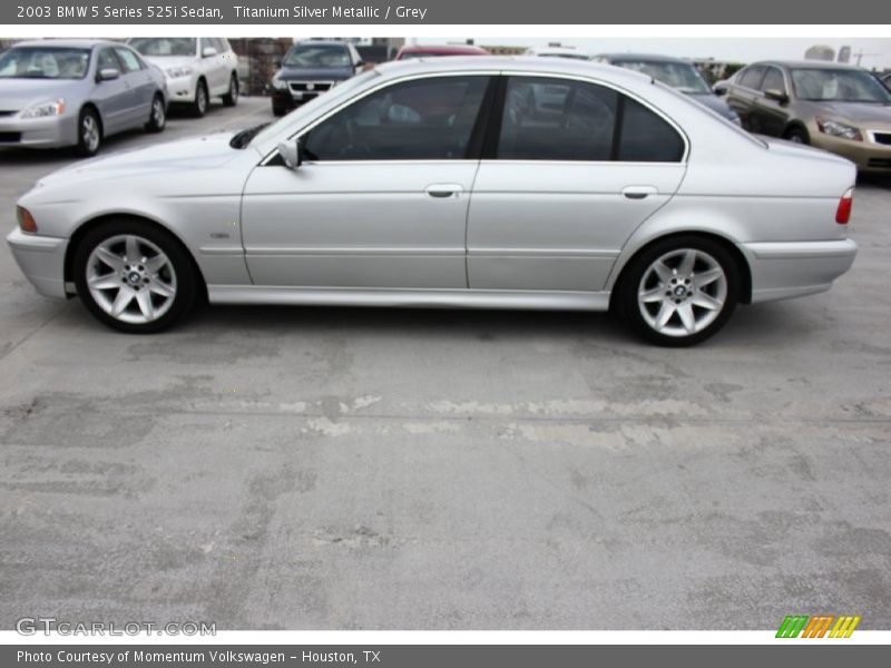 Titanium Silver Metallic / Grey 2003 BMW 5 Series 525i Sedan