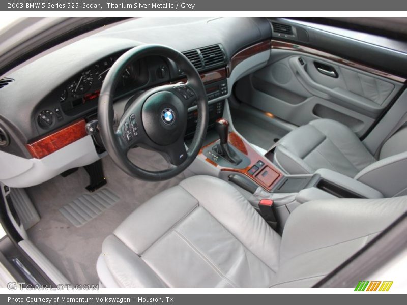 Titanium Silver Metallic / Grey 2003 BMW 5 Series 525i Sedan