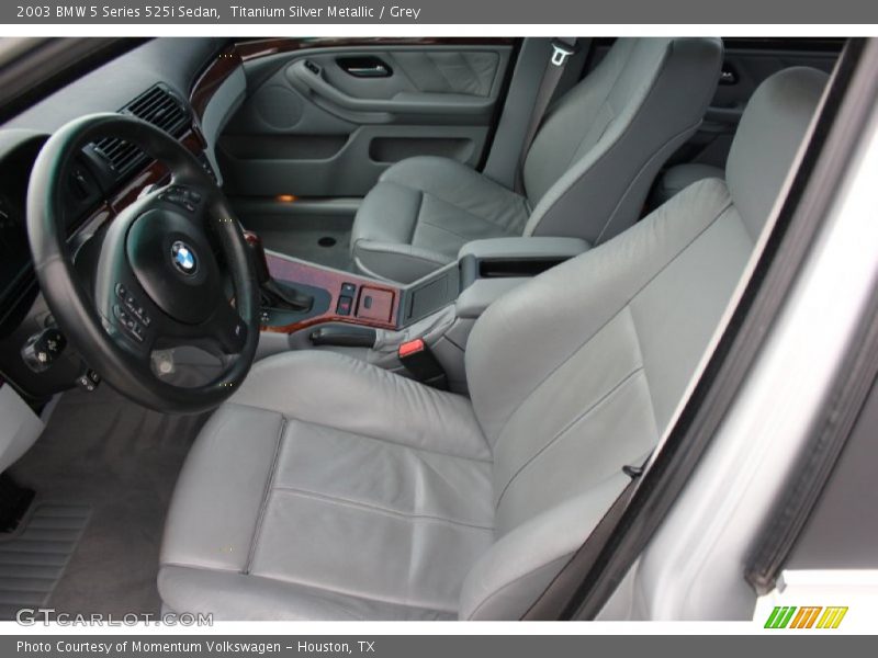 Titanium Silver Metallic / Grey 2003 BMW 5 Series 525i Sedan