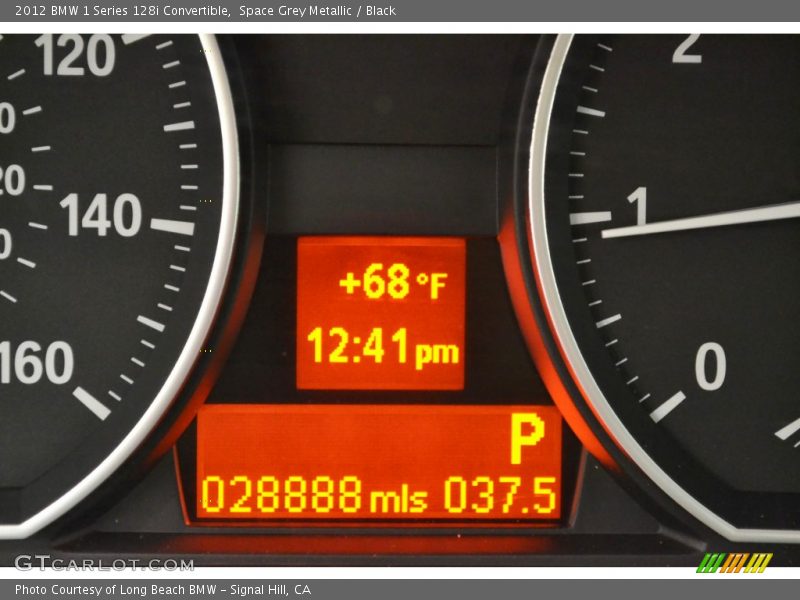Space Grey Metallic / Black 2012 BMW 1 Series 128i Convertible
