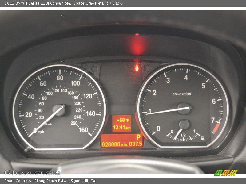 Space Grey Metallic / Black 2012 BMW 1 Series 128i Convertible