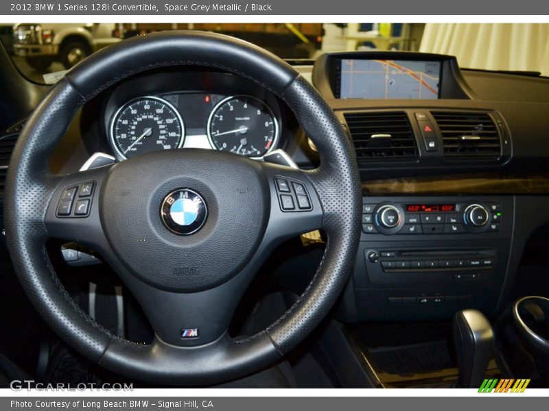 Space Grey Metallic / Black 2012 BMW 1 Series 128i Convertible