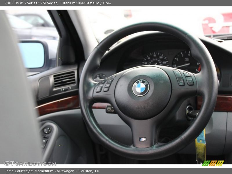 Titanium Silver Metallic / Grey 2003 BMW 5 Series 525i Sedan