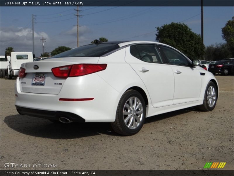 Snow White Pearl / Gray 2014 Kia Optima EX
