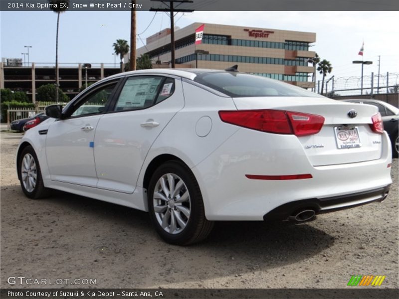 Snow White Pearl / Gray 2014 Kia Optima EX