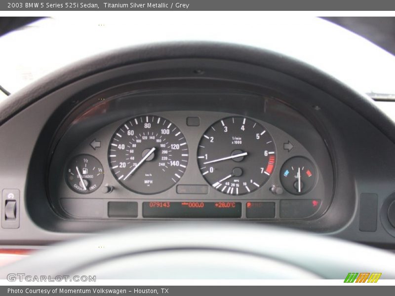 Titanium Silver Metallic / Grey 2003 BMW 5 Series 525i Sedan