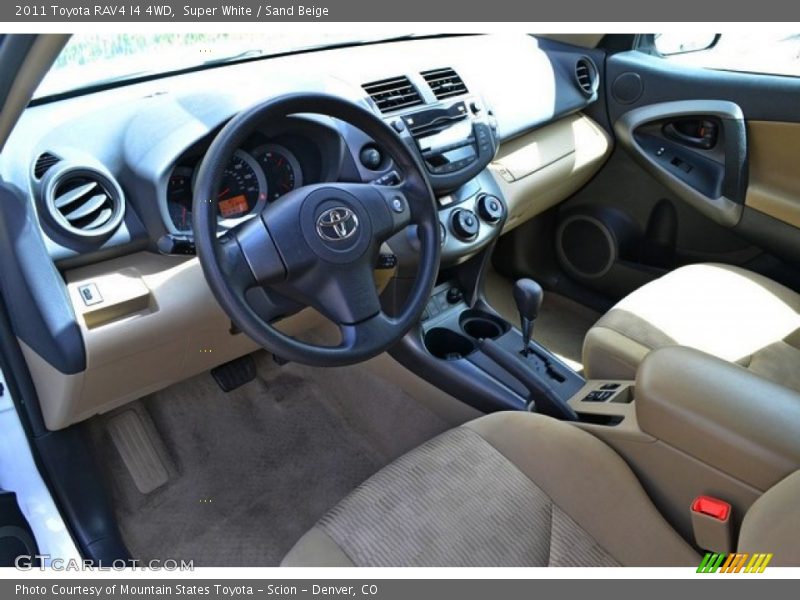 Super White / Sand Beige 2011 Toyota RAV4 I4 4WD
