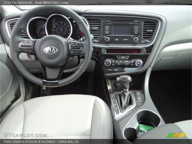 Snow White Pearl / Gray 2014 Kia Optima EX