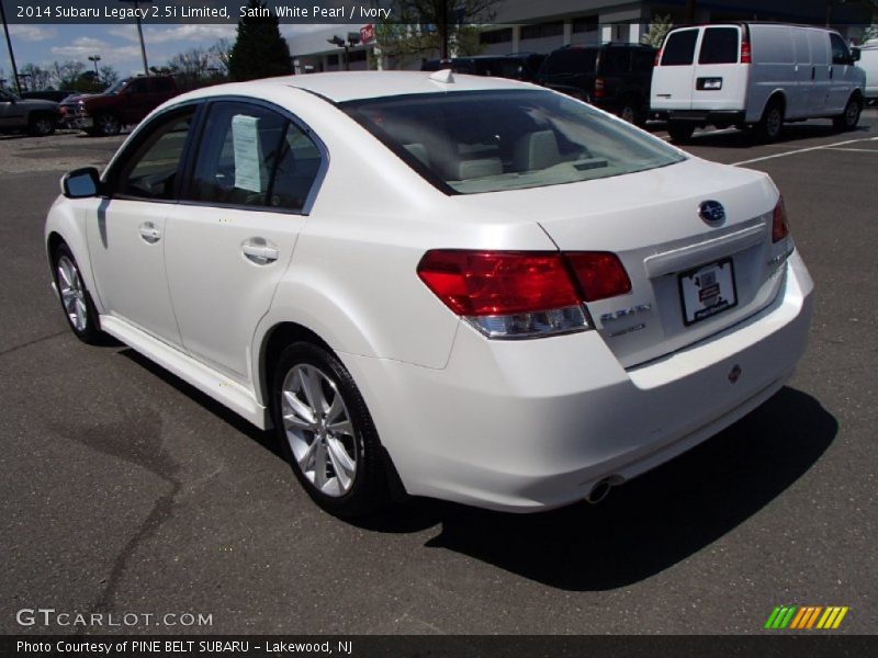 Satin White Pearl / Ivory 2014 Subaru Legacy 2.5i Limited