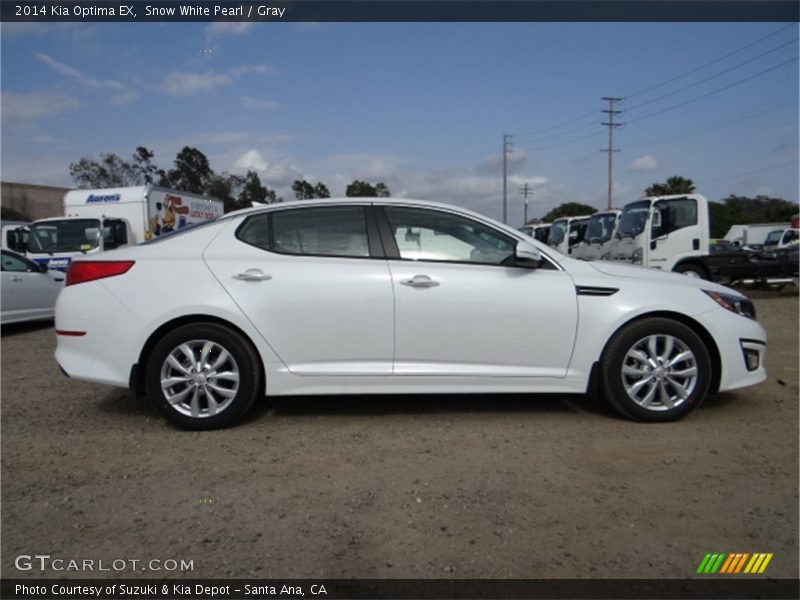 Snow White Pearl / Gray 2014 Kia Optima EX