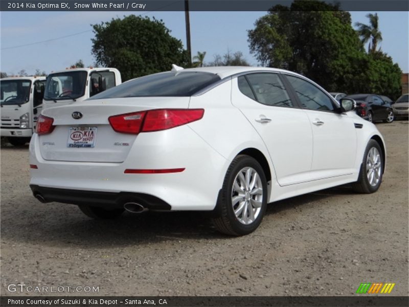 Snow White Pearl / Gray 2014 Kia Optima EX