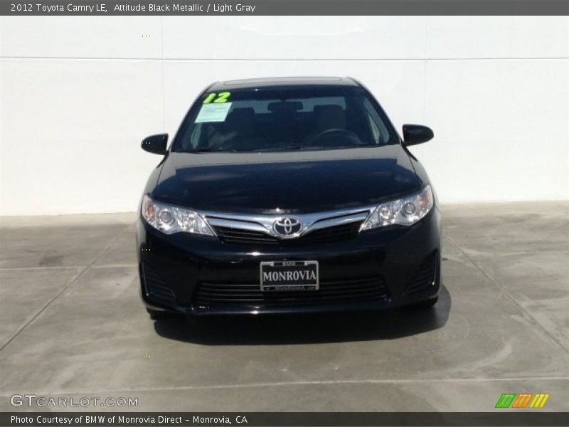 Attitude Black Metallic / Light Gray 2012 Toyota Camry LE