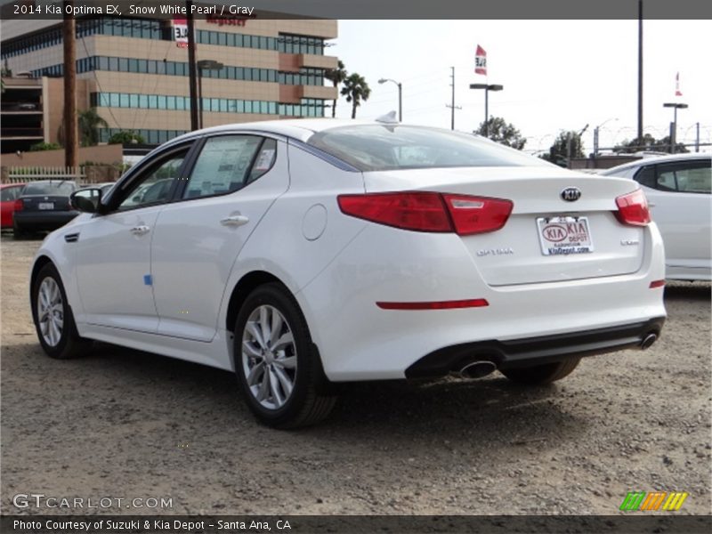 Snow White Pearl / Gray 2014 Kia Optima EX