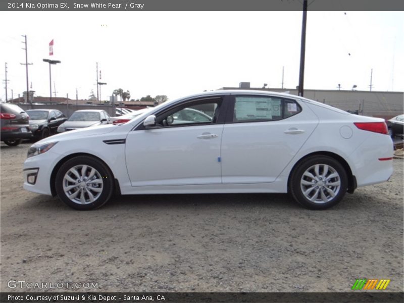 Snow White Pearl / Gray 2014 Kia Optima EX