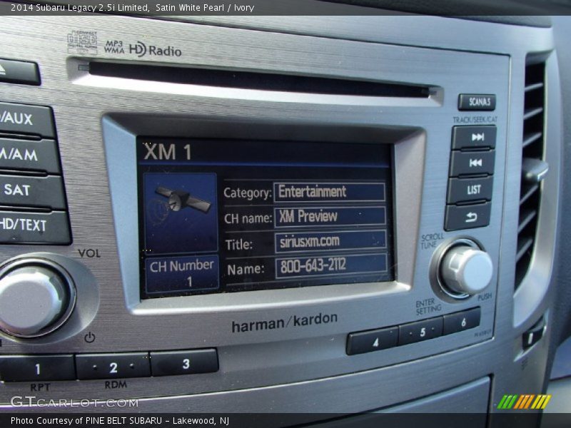 Satin White Pearl / Ivory 2014 Subaru Legacy 2.5i Limited