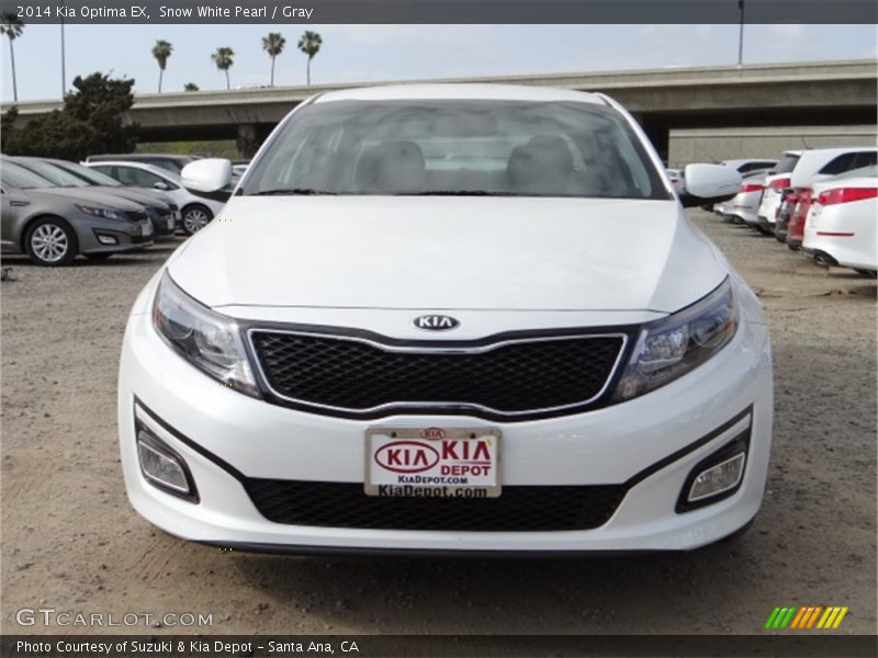 Snow White Pearl / Gray 2014 Kia Optima EX