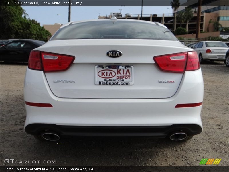 Snow White Pearl / Gray 2014 Kia Optima EX