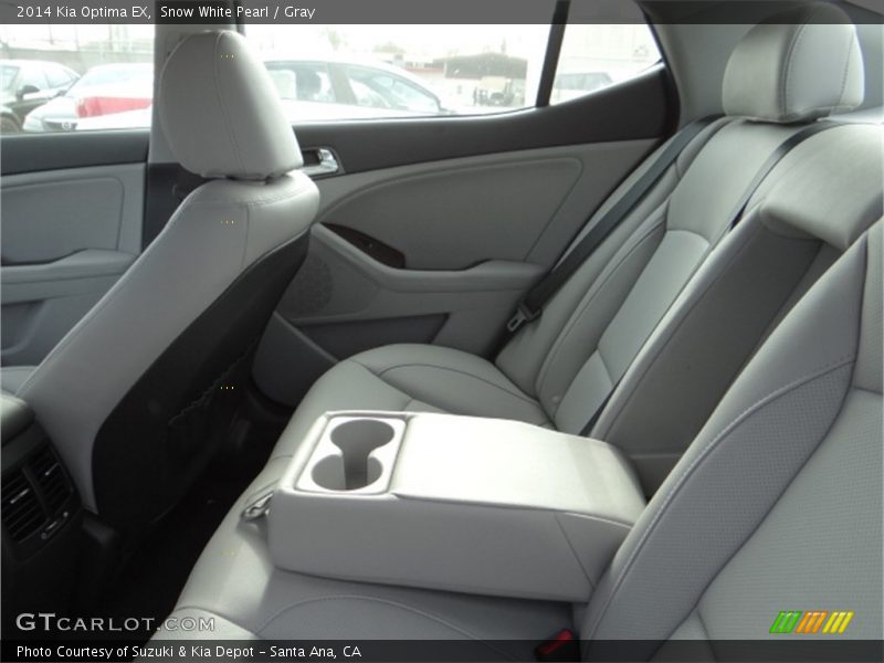 Snow White Pearl / Gray 2014 Kia Optima EX