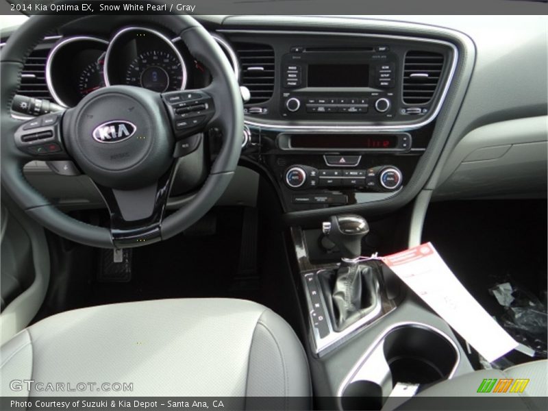 Snow White Pearl / Gray 2014 Kia Optima EX