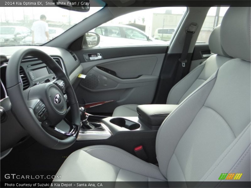 Snow White Pearl / Gray 2014 Kia Optima EX