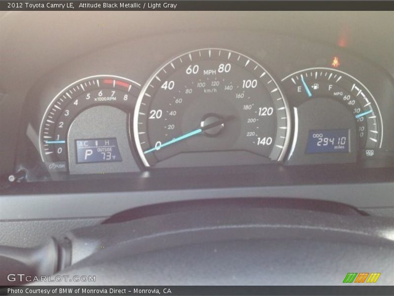 Attitude Black Metallic / Light Gray 2012 Toyota Camry LE