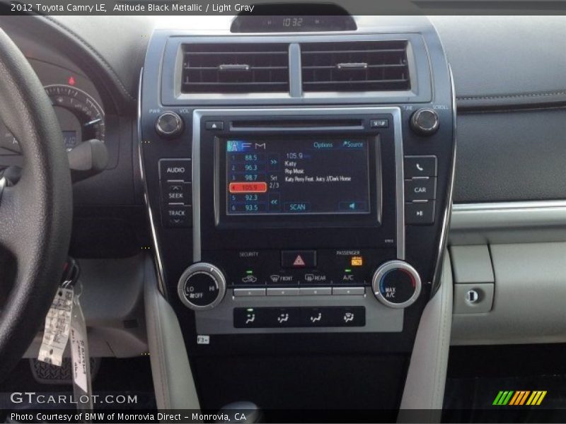 Attitude Black Metallic / Light Gray 2012 Toyota Camry LE