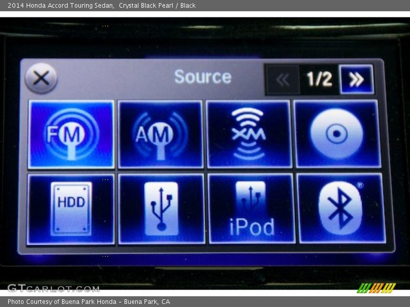 Crystal Black Pearl / Black 2014 Honda Accord Touring Sedan