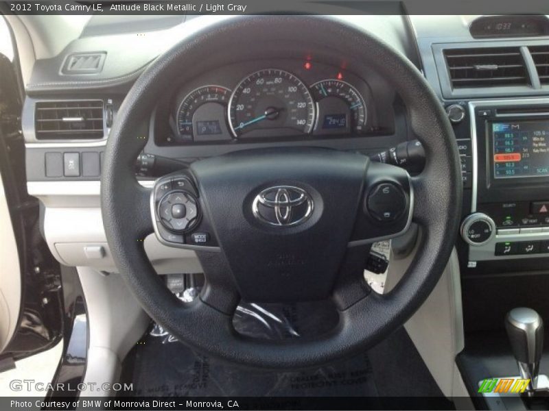 Attitude Black Metallic / Light Gray 2012 Toyota Camry LE