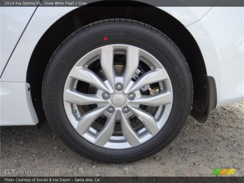 Snow White Pearl / Gray 2014 Kia Optima EX