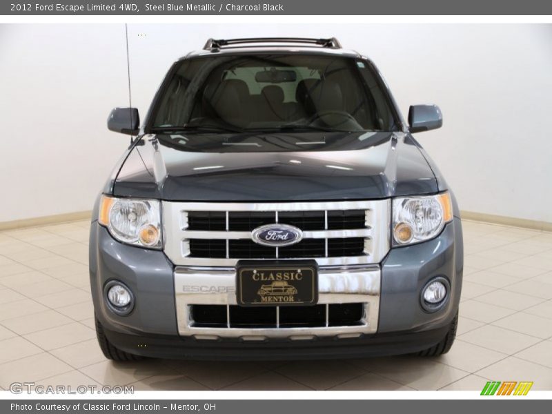 Steel Blue Metallic / Charcoal Black 2012 Ford Escape Limited 4WD