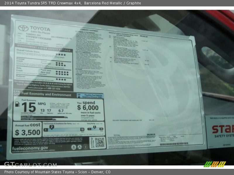 Barcelona Red Metallic / Graphite 2014 Toyota Tundra SR5 TRD Crewmax 4x4