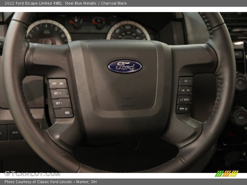 Steel Blue Metallic / Charcoal Black 2012 Ford Escape Limited 4WD