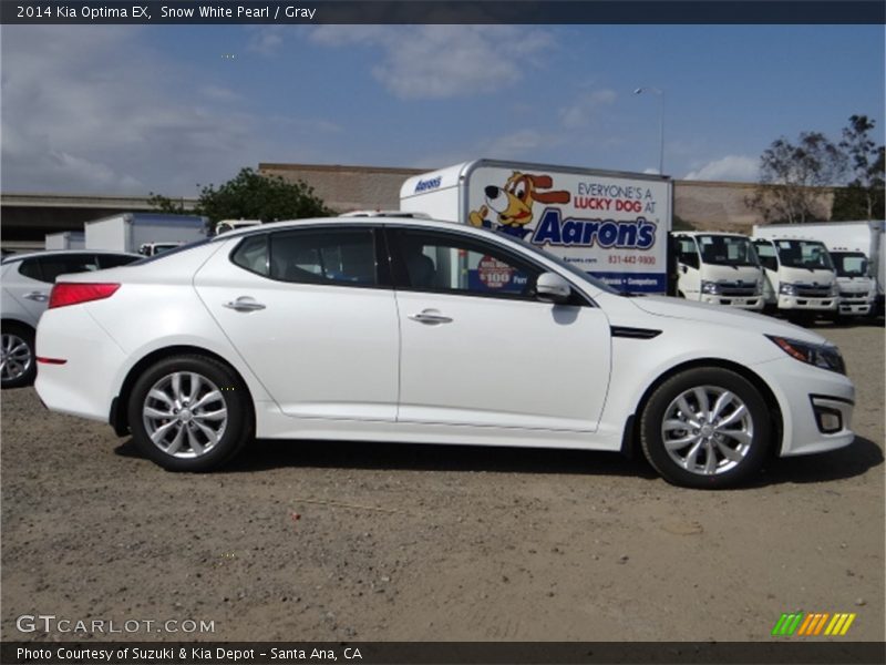 Snow White Pearl / Gray 2014 Kia Optima EX