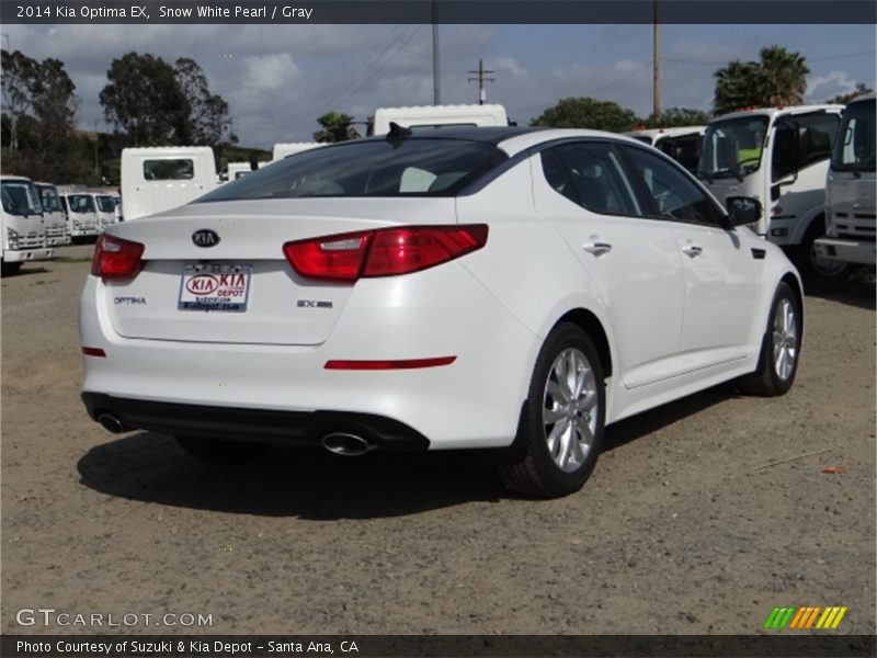 Snow White Pearl / Gray 2014 Kia Optima EX