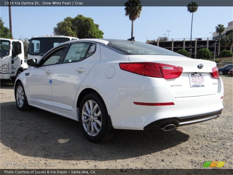 Snow White Pearl / Gray 2014 Kia Optima EX