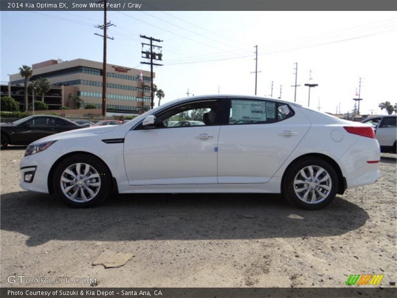 Snow White Pearl / Gray 2014 Kia Optima EX