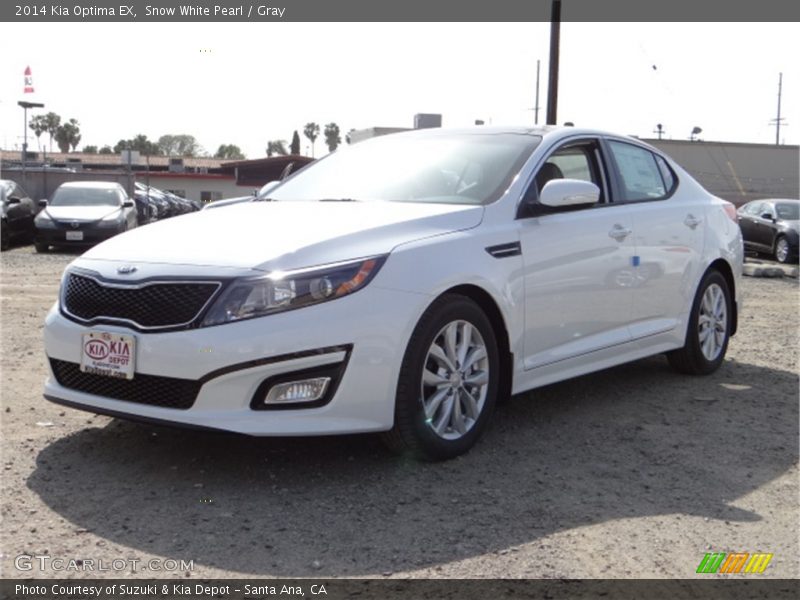 Snow White Pearl / Gray 2014 Kia Optima EX