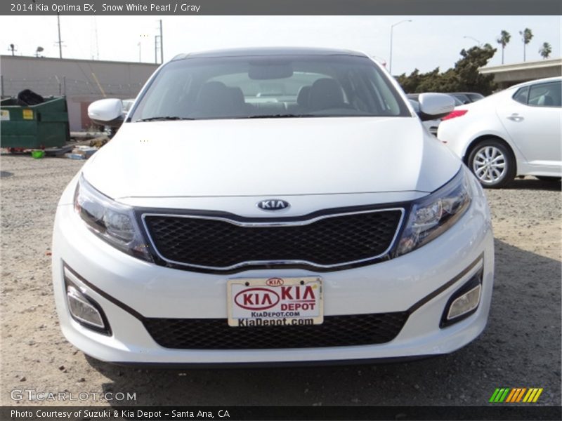 Snow White Pearl / Gray 2014 Kia Optima EX