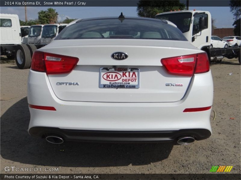 Snow White Pearl / Gray 2014 Kia Optima EX