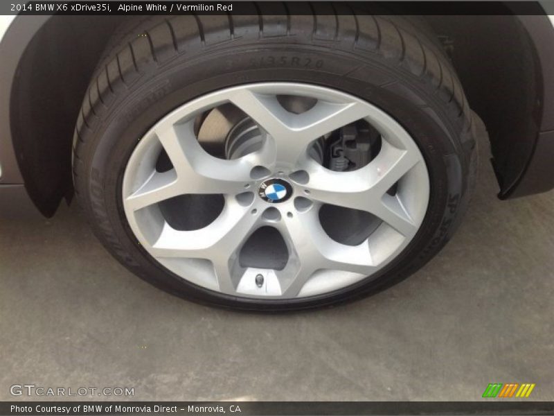 Alpine White / Vermilion Red 2014 BMW X6 xDrive35i