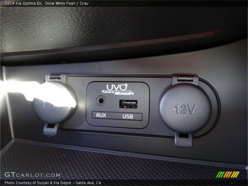 Snow White Pearl / Gray 2014 Kia Optima EX