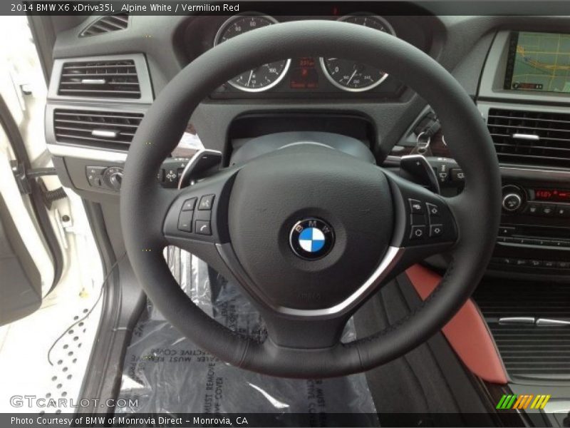 Alpine White / Vermilion Red 2014 BMW X6 xDrive35i