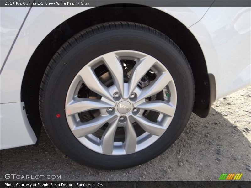 Snow White Pearl / Gray 2014 Kia Optima EX