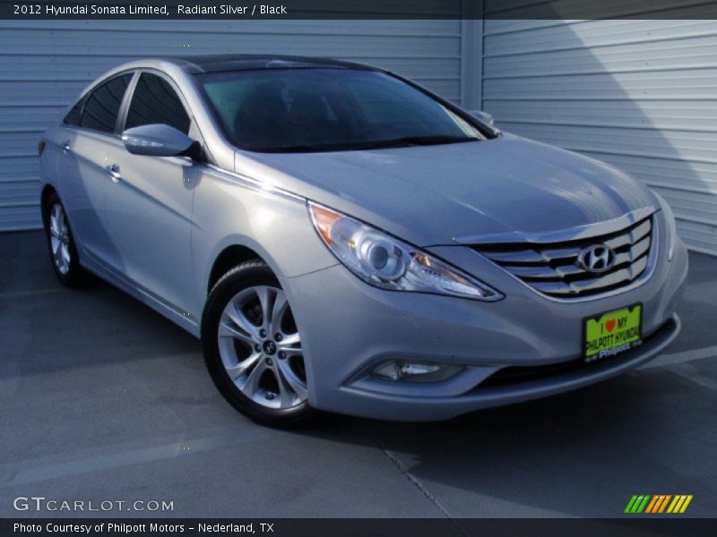 Radiant Silver / Black 2012 Hyundai Sonata Limited