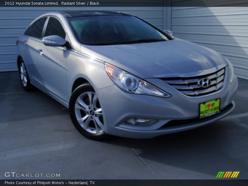 Radiant Silver / Black 2012 Hyundai Sonata Limited