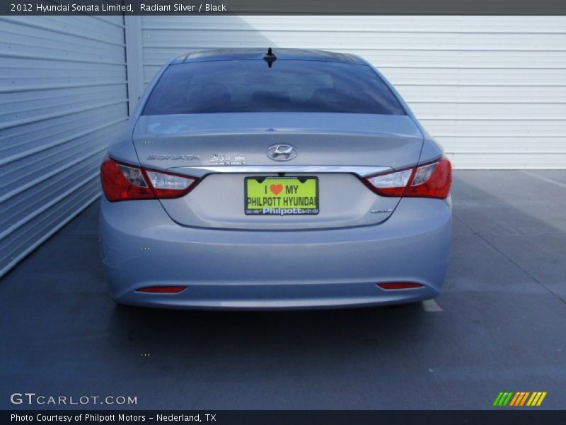 Radiant Silver / Black 2012 Hyundai Sonata Limited