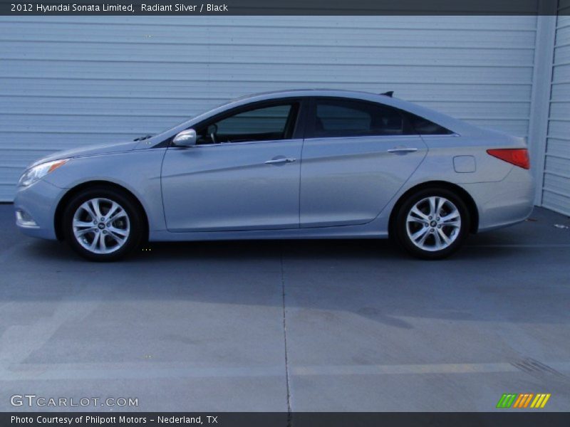 Radiant Silver / Black 2012 Hyundai Sonata Limited