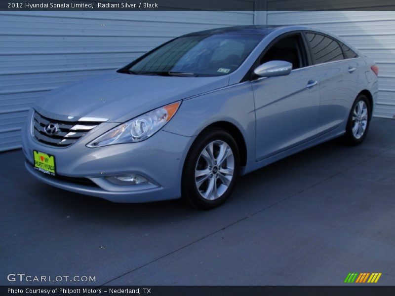 Radiant Silver / Black 2012 Hyundai Sonata Limited