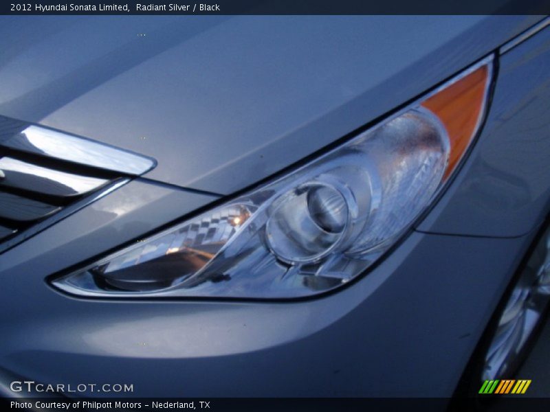 Radiant Silver / Black 2012 Hyundai Sonata Limited